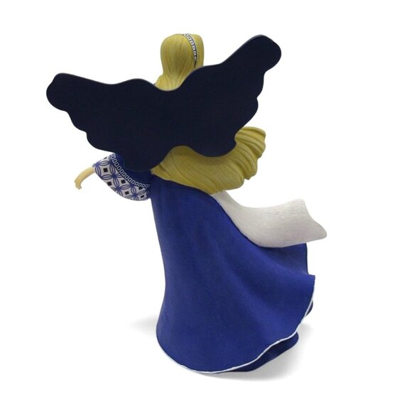 HAMILTON COLLECTION Blue Willow Sending Gentle Breezes Angel Figurine - Picture 9 of 12